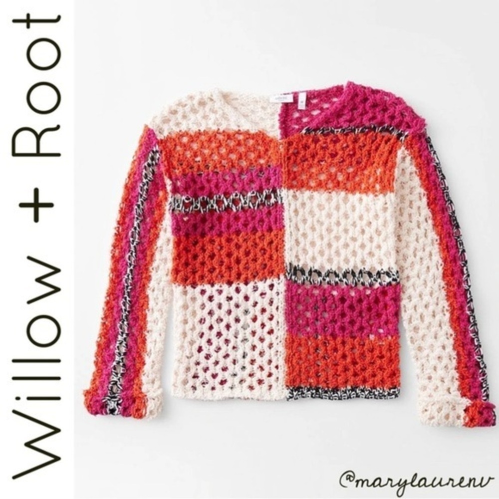 ❤️Willow & Root Youth Crochet Sweater